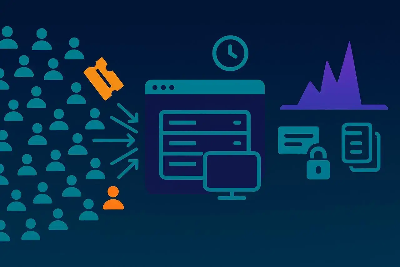 Lasttests bei hoher Gleichzeitigkeit: Ticket-Verkäufe & Buchungsanstürme