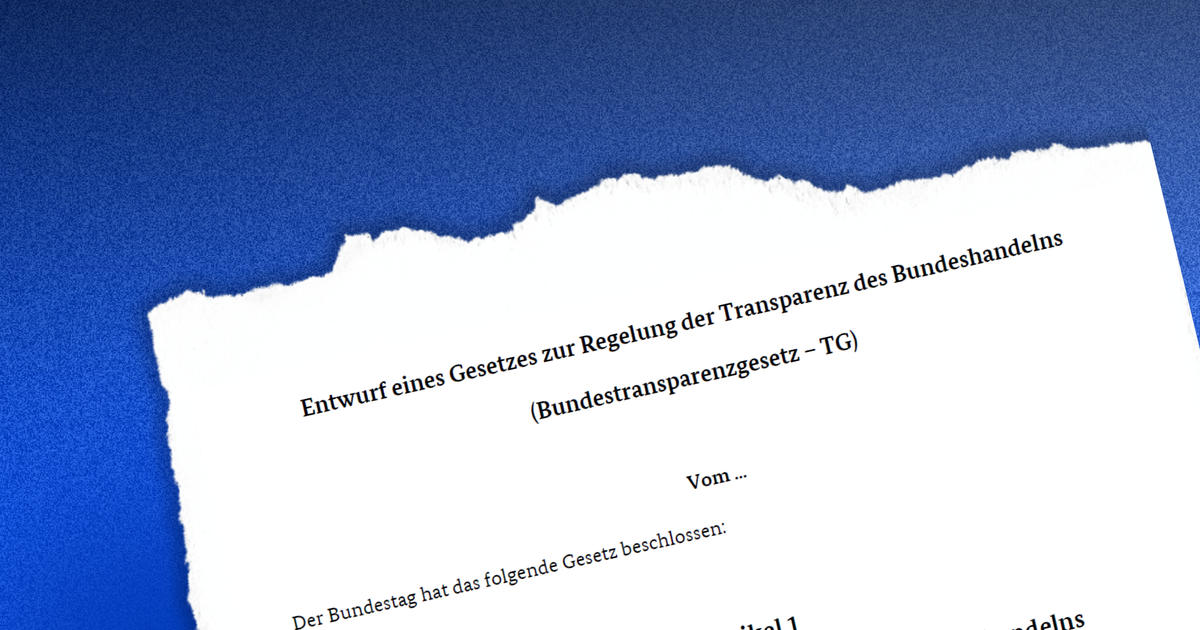 Der gescheiterte Entwurf für ein Bundestransparenzgesetz