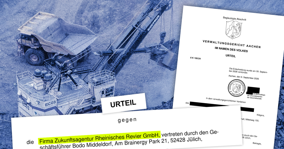 Wir zwingen die Zukunftsagentur Rheinisches Revier GmbH zur Transparenz