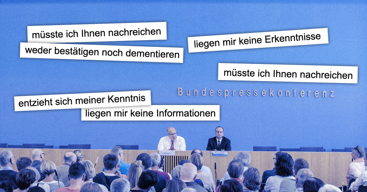 Bundespressekonferenz: „Weder bestätigt noch dementiert”